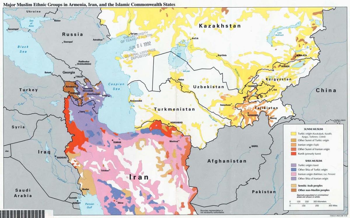 kaart van Kazachstan religie
