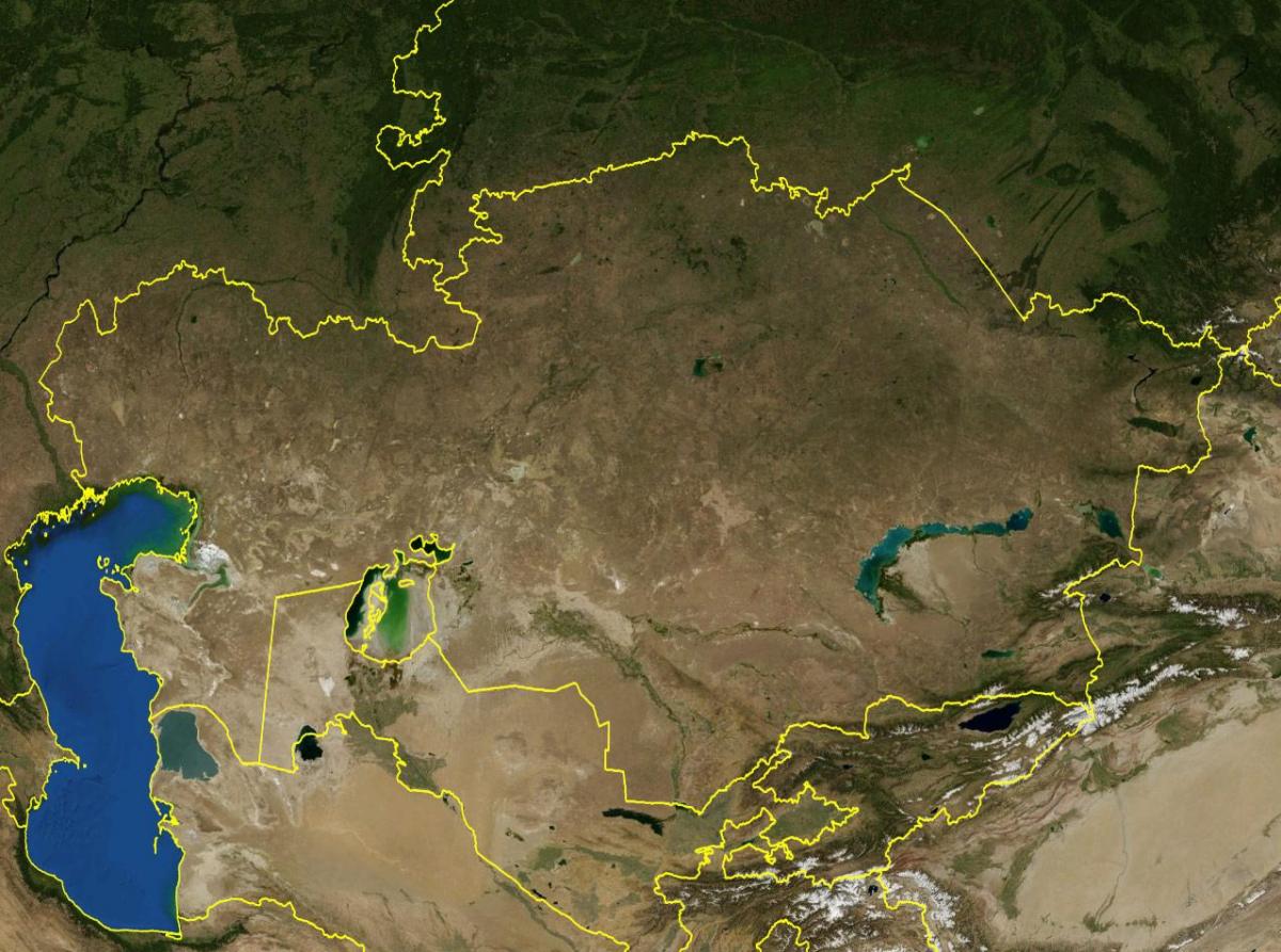 kaart van Kazachstan topografische