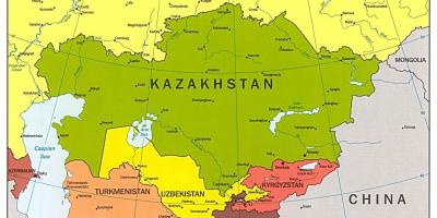 Kaart van Kazachstan kaart van azië