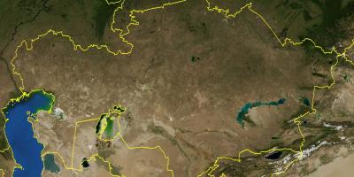 Kaart van Kazachstan topografische