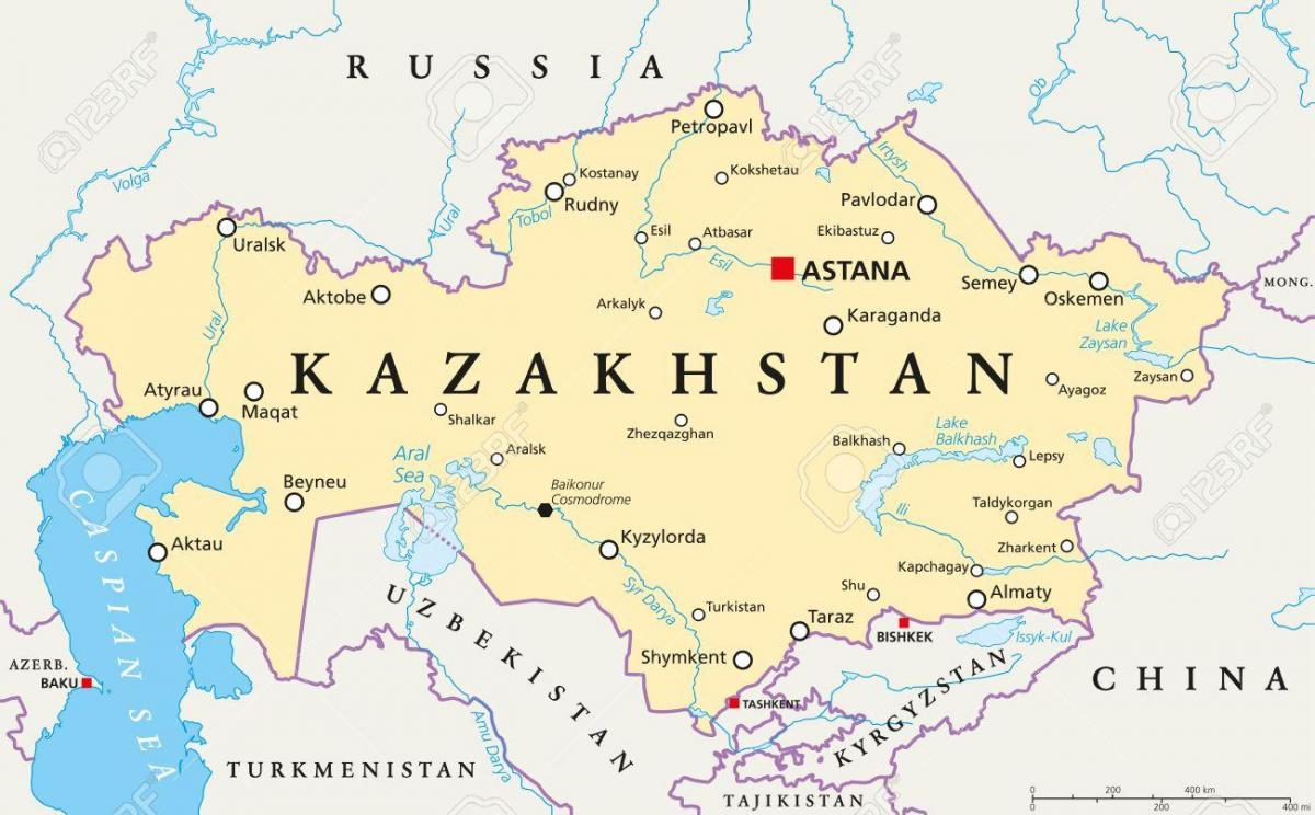 kaart van astana Kazachstan